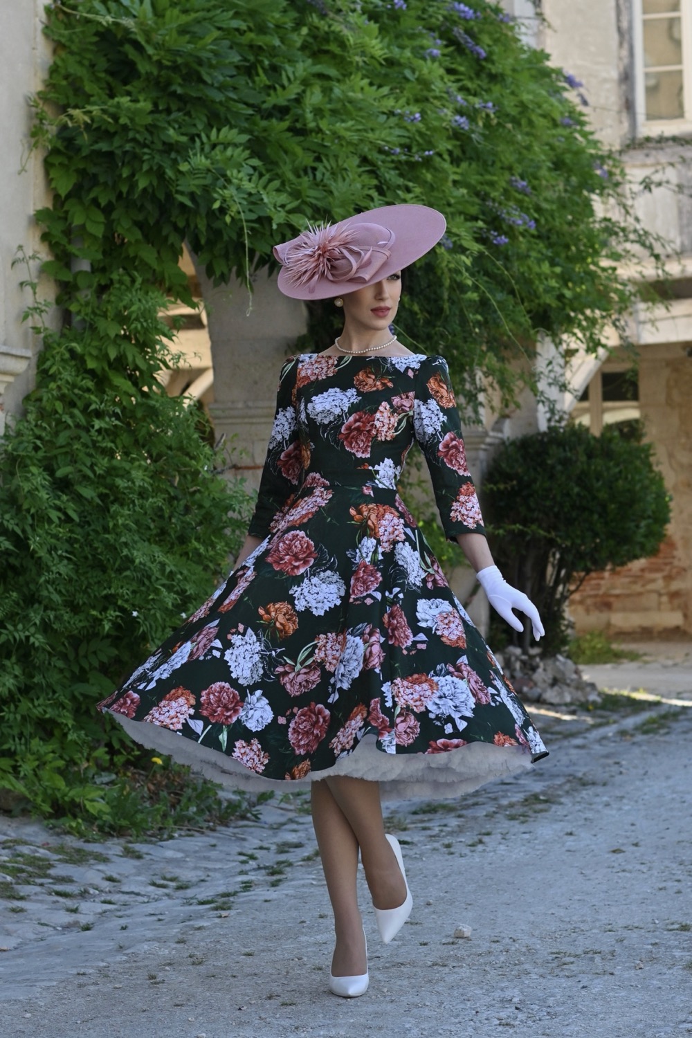 Paige Floral Swing Dress in Extended Sizing